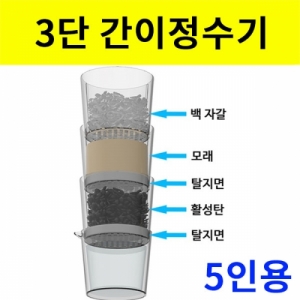 3단 간이정수기만들기 5인용KSCI-8055u 간이 정수기 만들기키트. 집콕 만들기키트 과학교구