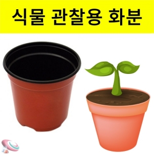 플라스틱 원형 화분포트 식물 관찰 10cm 4개 기본포트KSCI-8314 식물의 생장과정 학습 재료 플라스틱 기본 원형 화분 포트 10cm. 집콕 만들기키트 과학교구