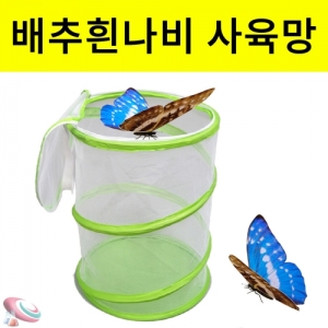 배추흰나비 기르기용 사육망 대형KSCI-8551 배추흰나비 기르기용 원형 나비사육망. 집콕 만들기키트 과학교구